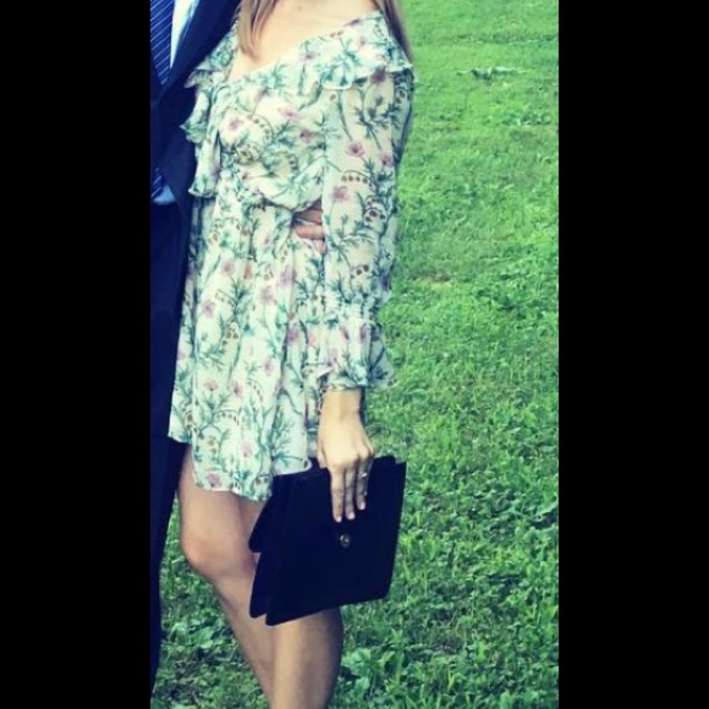 Free people dress . Worn once to wedding. Bell sleeved.